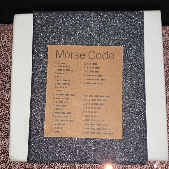 Morse Code Bracelet Black Rope “Best Bitches” with Morse Code Chart and Gray Box - Picture 5 of 9